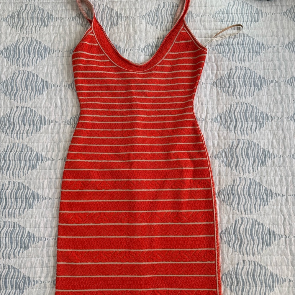 Herve Leger -  Red Striped Dress SEXY